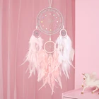 Art Home Hot Sale Handmade Feather Braided Wind Chimes Art Dream Catcher For Room Decoration Hanging Home Decor