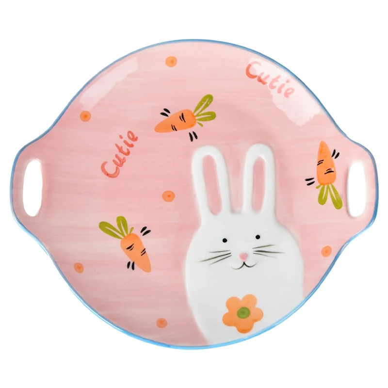 Japanese creative household tableware set children bowl salad bowl cartoon breakfast cup personality ceramic plate, Pink
Japanese creative household tableware set children bowl salad bowl cartoon breakfast cup personality ceramic plate, Pink