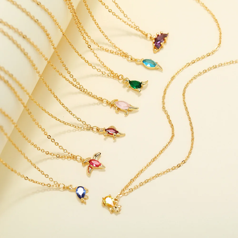 2022 New 18K Real Gold Plated Forest Small Dinosaur Necklace Cute Micro-inlaid Zircon Charm Dinosaur Necklace Women
2022 New 18K Real Gold Plated Forest Small Dinosaur Necklace Cute Micro-inlaid Zircon Charm Dinosaur Necklace Women
