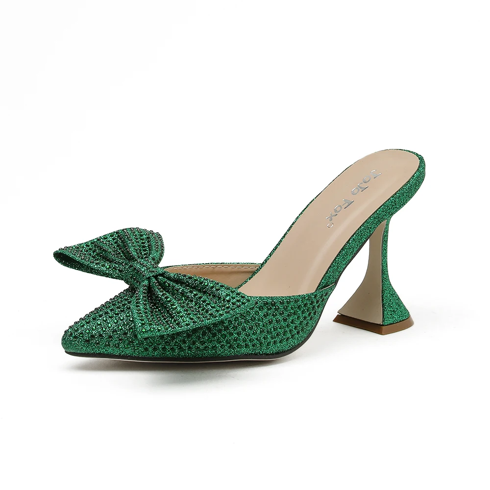 Sexy Green and Silver Big Bow Fashion Diamond Rhinestone Pumps Shoes Kitten Heels for Women, Silver, green
Sexy Green and Silver Big Bow Fashion Diamond Rhinestone Pumps Shoes Kitten Heels for Women, Silver, green