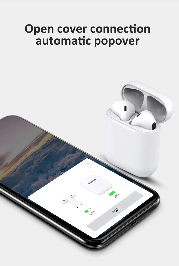 i25 earphone bluetooth wireless tws earbuds earphones with mic in ear noise cancelling Pop-up sports true wireless headphone - ANKUX.COM