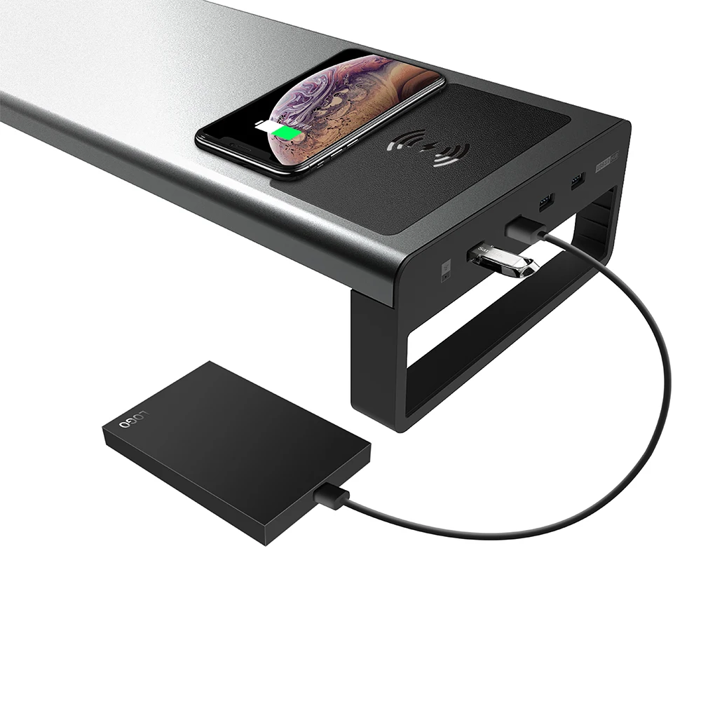 Vaydeer Monitor Stand Riser Aluminum Metal LCD Studio USB PC Computer Laptop Monitor Stand, Black
Vaydeer Monitor Stand Riser Aluminum Metal LCD Studio USB PC Computer Laptop Monitor Stand, Black