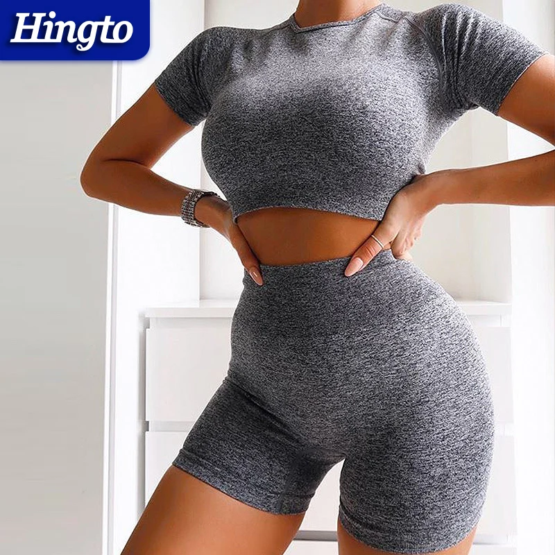 2021 New Active Wear Sets Seamless Women Yoga Workout Clothing Fitness Short Sleeve Crop Tops And Yoga Shorts Pants Sets, Customized colors
2021 New Active Wear Sets Seamless Women Yoga Workout Clothing Fitness Short Sleeve Crop Tops And Yoga Shorts Pants Sets, Customized colors