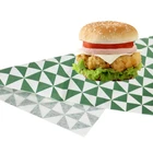 Custom printed food grade greaseproof burger sandwich food packaging paper