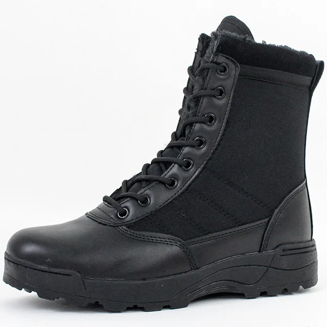 High Quality High-top Autumn Winter Plush Lining Army Combat Boots Tactical Boots, Black
High Quality High-top Autumn Winter Plush Lining Army Combat Boots Tactical Boots, Black