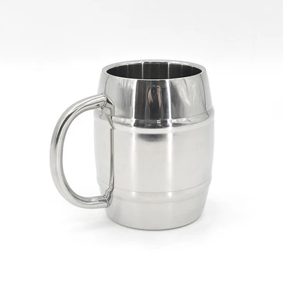 The new double-layer double-reinforced handle 304 stainless steel beer mug readily cup waist drum coffee mug, Customized color
The new double-layer double-reinforced handle 304 stainless steel beer mug readily cup waist drum coffee mug, Customized color