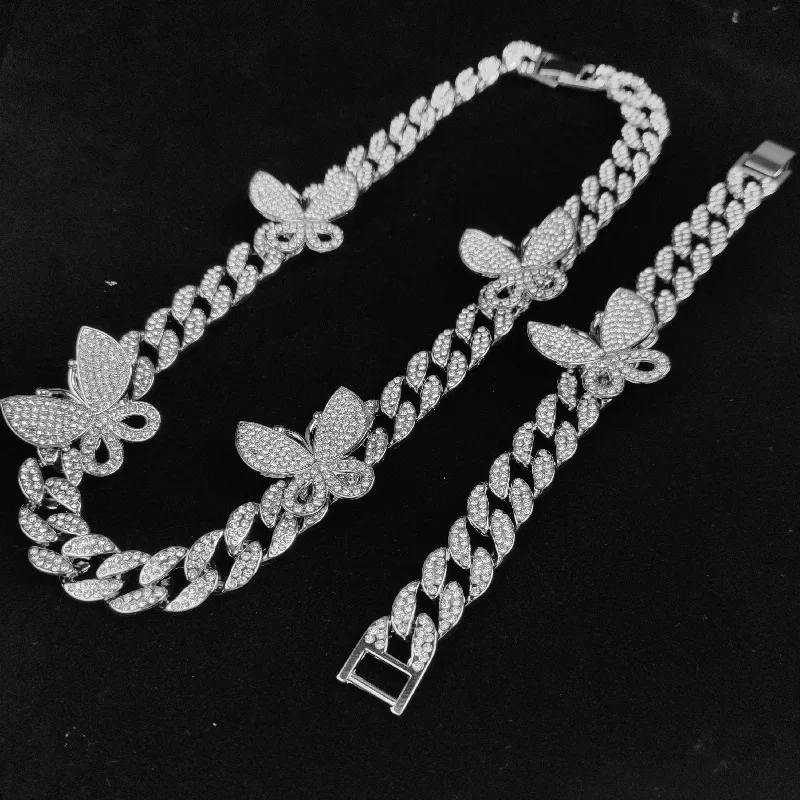 High Quality Hip Hop Cuban Link Chain Men Necklace Cuban Diamond Butterfly Gold Plated Necklaces Bracelets Jewelry
High Quality Hip Hop Cuban Link Chain Men Necklace Cuban Diamond Butterfly Gold Plated Necklaces Bracelets Jewelry