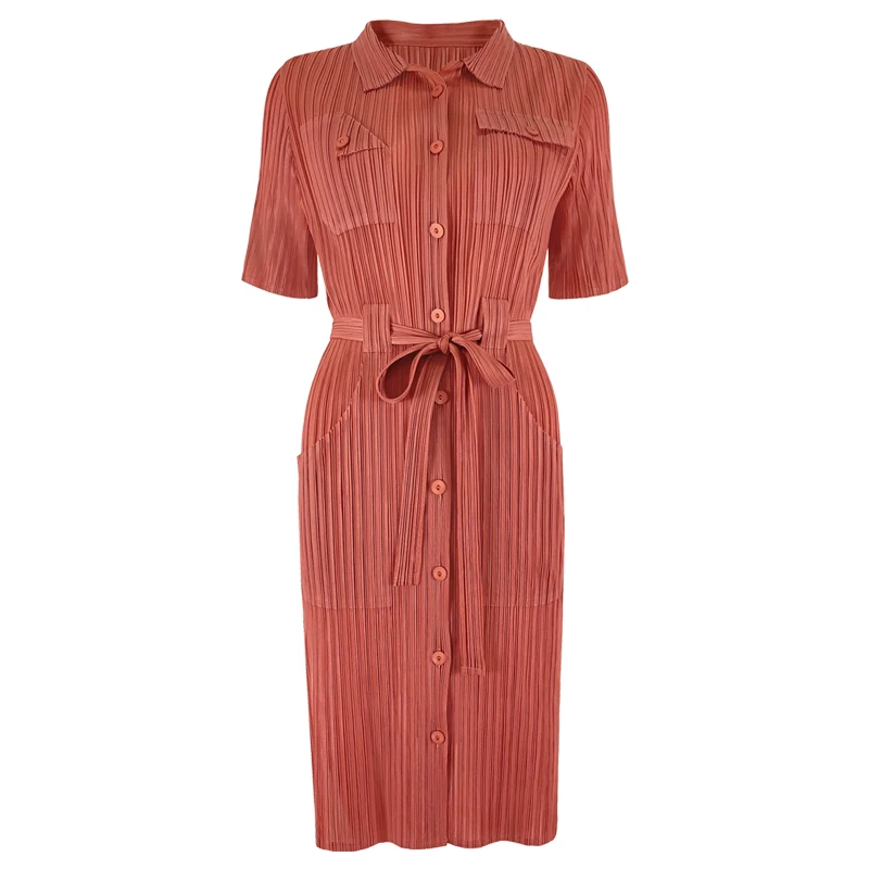 2021 Miyake European and American ladies high-end elegant fashion temperament plain short sleeve shirt large skirt wholesale
2021 Miyake European and American ladies high-end elegant fashion temperament plain short sleeve shirt large skirt wholesale