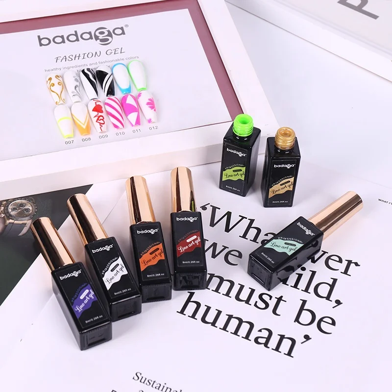 Wholesale Private Label Professional Nail Salon 12 colors line art painting uv gel polish nails gel liner art line gel set
Wholesale Private Label Professional Nail Salon 12 colors line art painting uv gel polish nails gel liner art line gel set