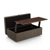 multifunction hardware DIY ottoman bench storage to coffee table adjustable height hinge folding flip mechanism