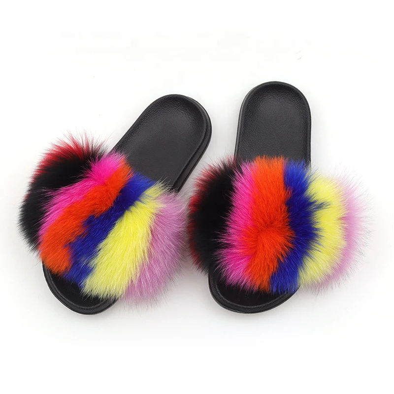 Wholesale woman slippers real fox fur feather fuzzy slippers open toe fur sandals slides, Customized color
Wholesale woman slippers real fox fur feather fuzzy slippers open toe fur sandals slides, Customized color
