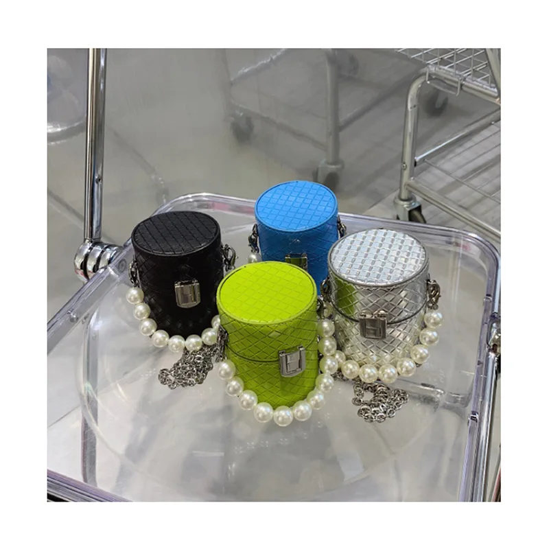 Super Mini Diamond Lattice Crossbody Bags Trendy Pearl Beaded Bucket Bags Summer Travel Mini Purses and Handbags Chain Tote sac
Super Mini Diamond Lattice Crossbody Bags Trendy Pearl Beaded Bucket Bags Summer Travel Mini Purses and Handbags Chain Tote sac