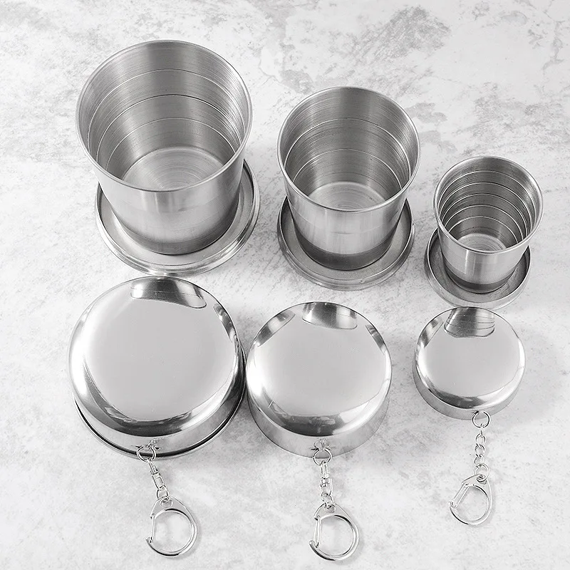 High Quality Folding Water Drinking Cup Outdoor Travel Stainless Steel Collapsible Cup
High Quality Folding Water Drinking Cup Outdoor Travel Stainless Steel Collapsible Cup