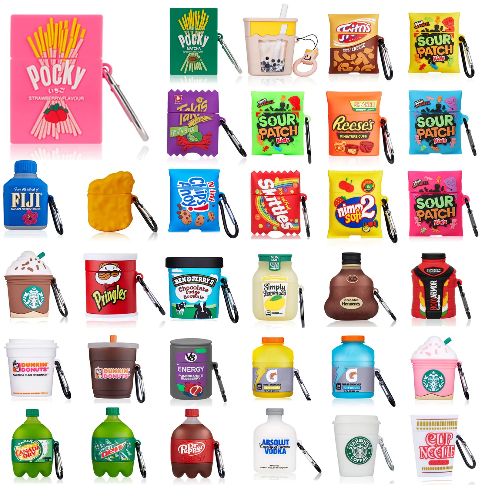 Gemfits Full Stock Earphone Protective Cover 3D Silicone Designer Cute For Food Candy Airpod Case For Airpod 1/2, Multiple colors
Gemfits Full Stock Earphone Protective Cover 3D Silicone Designer Cute For Food Candy Airpod Case For Airpod 1/2, Multiple colors