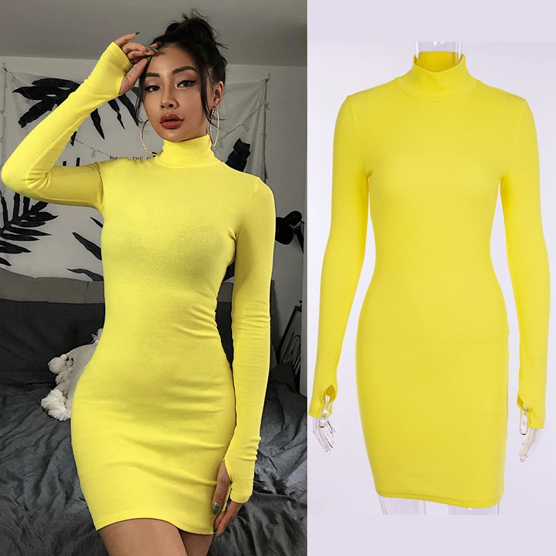 RTS 2021 new design slim-fit high-collar long-sleeved hip-covered dresses home solid color dress, 9 color
RTS 2021 new design slim-fit high-collar long-sleeved hip-covered dresses home solid color dress, 9 color