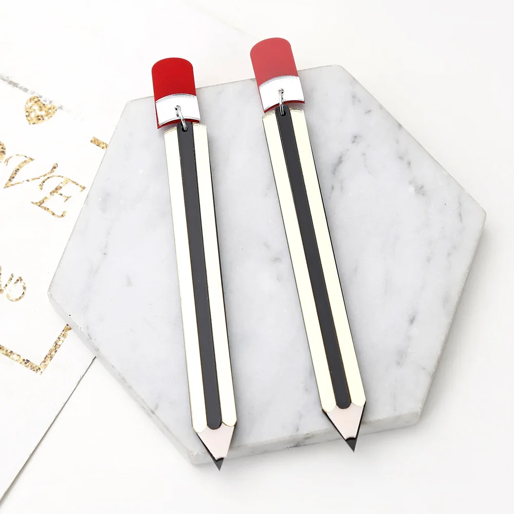 Creative pencil stationery acrylic earrings with exaggerated classical african jewelry for women
Creative pencil stationery acrylic earrings with exaggerated classical african jewelry for women