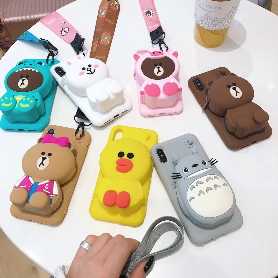 For iPhone 12 11 Pro Max X 6 7 8 Plus Cute Cartoon Soft Silicone Phone Case Cover With Coin Card Cosmetics Purses Handbags
For iPhone 12 11 Pro Max X 6 7 8 Plus Cute Cartoon Soft Silicone Phone Case Cover With Coin Card Cosmetics Purses Handbags