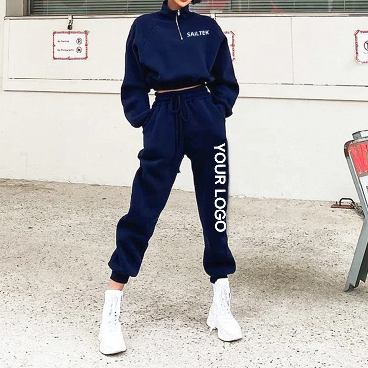 2023 Custom Casual Crop Top Two Piece Half Zipper Sweatshirt Hoodies Pants Set Woman Comfy Cotton 2 Piece Hoodie Set For Women
2023 Custom Casual Crop Top Two Piece Half Zipper Sweatshirt Hoodies Pants Set Woman Comfy Cotton 2 Piece Hoodie Set For Women
