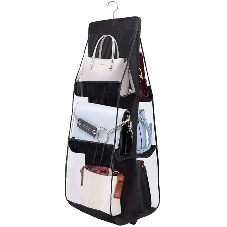 Wholesale Wardrobe Closet Transparent Storage Bag Double-sided 6 Pocket Hanging Handbag Organizer
Wholesale Wardrobe Closet Transparent Storage Bag Double-sided 6 Pocket Hanging Handbag Organizer