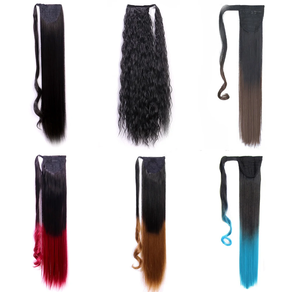 Synthetic ponytail in various colors Hair extension around Ponytail wrapped around horsetail Straight/wavy/curly Natural/ombre
Synthetic ponytail in various colors Hair extension around Ponytail wrapped around horsetail Straight/wavy/curly Natural/ombre