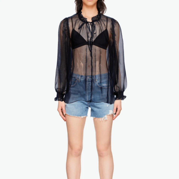Enyami Punk Style Fashionable Festival Clothes Navy See Through Sexy Women Chiffon Tops And Blouses, Picture color
Enyami Punk Style Fashionable Festival Clothes Navy See Through Sexy Women Chiffon Tops And Blouses, Picture color