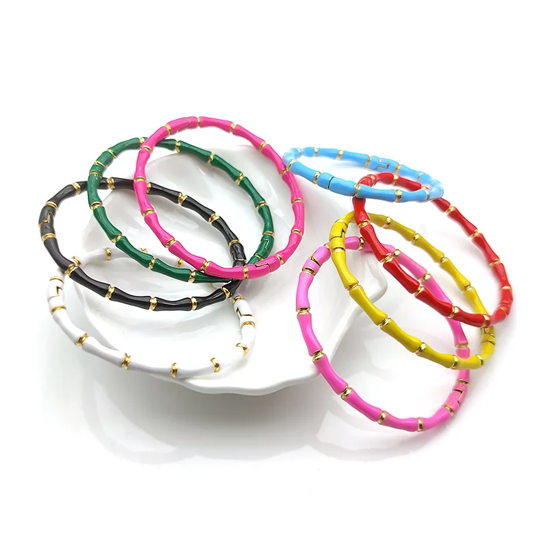 Hot Sale Multi Colors Oil Drop Bamboo Bangle Tarnish Free Stainless Steel Bamboo Enamel Bangle Bracelets For Women
Hot Sale Multi Colors Oil Drop Bamboo Bangle Tarnish Free Stainless Steel Bamboo Enamel Bangle Bracelets For Women