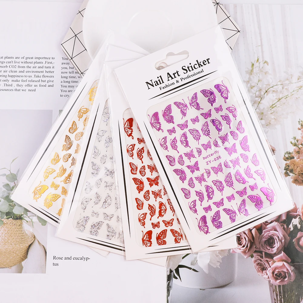4 colors RED PURPLE GOLD SILVER Butterfly Nail Wraps Decoration DIY Finger Nails Decal Nail Art Sticker, Mixed colors
4 colors RED PURPLE GOLD SILVER Butterfly Nail Wraps Decoration DIY Finger Nails Decal Nail Art Sticker, Mixed colors