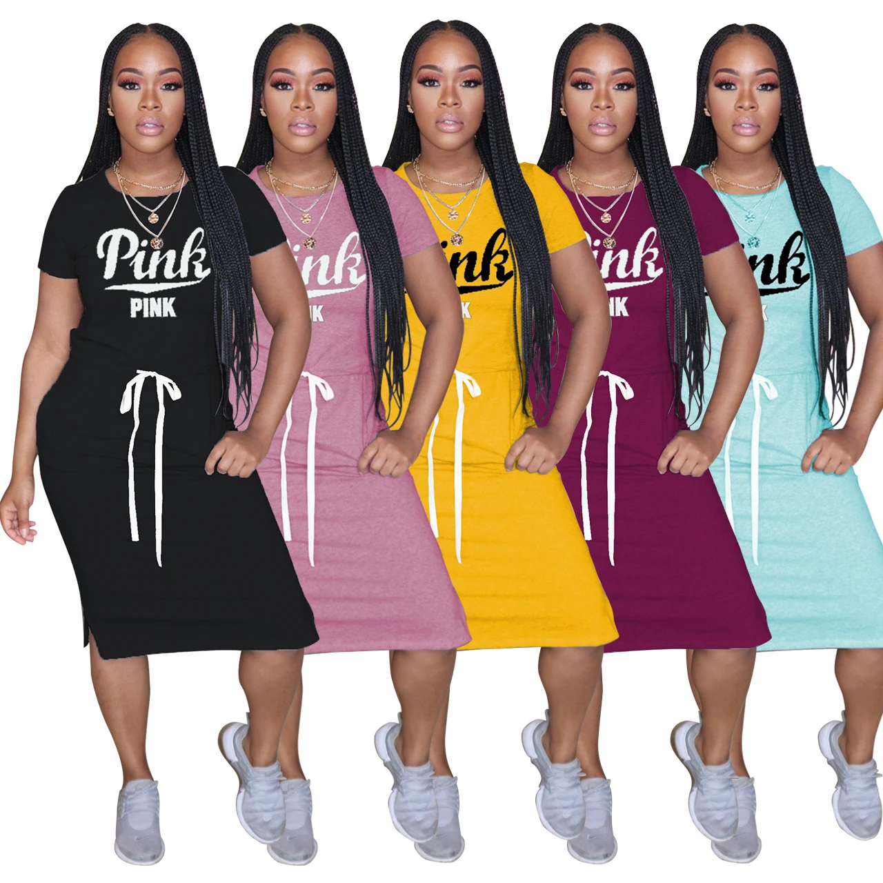 Wholesale Clothes Summer Women's Dress Casual Letter Printing Round Neck Short Sleeve Outer Wear 04301081
Wholesale Clothes Summer Women's Dress Casual Letter Printing Round Neck Short Sleeve Outer Wear 04301081