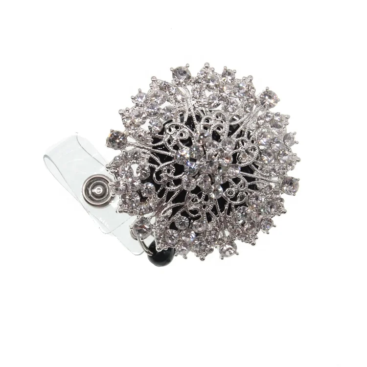 OEM Customized Durable Handmade Rhinestone Badge Reel Alligator Clip Crystal Rhinestone Flower Retractable ID Badge Reel Holder
OEM Customized Durable Handmade Rhinestone Badge Reel Alligator Clip Crystal Rhinestone Flower Retractable ID Badge Reel Holder