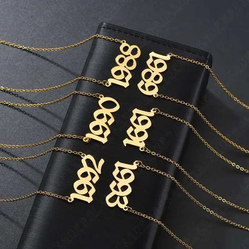 Hotsale Stainless Steel Jewelry Best Birthday Gifts Necklace Number Pendant Birth Year Necklace
Hotsale Stainless Steel Jewelry Best Birthday Gifts Necklace Number Pendant Birth Year Necklace