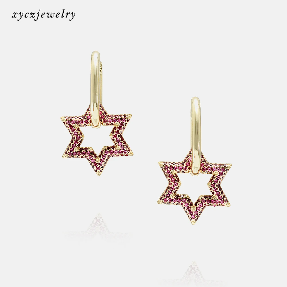 Fashion simple jewelry gold-plated star earrings six-pointed star earrings for women, Picture
Fashion simple jewelry gold-plated star earrings six-pointed star earrings for women, Picture