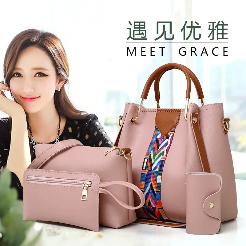 4Pcs/Set Women Handbag Soft PU Leather Top Handle Bag, Tote Bag, Shoulder Bags Crossbody Bag Wallet Purse Set, 7 colors
4Pcs/Set Women Handbag Soft PU Leather Top Handle Bag, Tote Bag, Shoulder Bags Crossbody Bag Wallet Purse Set, 7 colors
