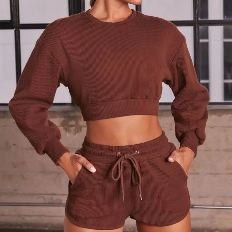 Luckpanther Sportswear 2 Piece Sets Womens High Waist Long Sleeve Crop Tops Pullover Sweaters And Drawstring Shorts Suit Sets, White, black, grey, navy, all colors can do
Luckpanther Sportswear 2 Piece Sets Womens High Waist Long Sleeve Crop Tops Pullover Sweaters And Drawstring Shorts Suit Sets, White, black, grey, navy, all colors can do