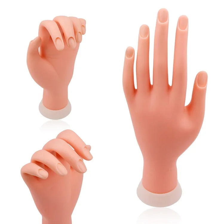 Flexible Soft Not-true Hands for Nail Art Training Display Model Manicure Tool Nail Practice Hand Model, Flesh color 
Flexible Soft Not-true Hands for Nail Art Training Display Model Manicure Tool Nail Practice Hand Model, Flesh color