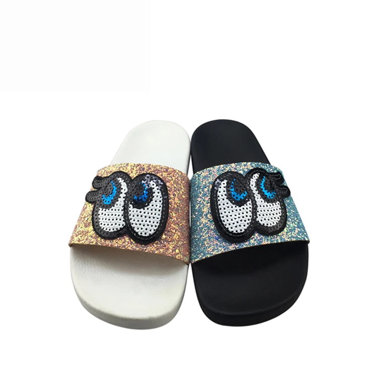 High Quality Custom Cute Eyes Ornaments Slippers Outdoor Shoes Kids, As picture or customed
High Quality Custom Cute Eyes Ornaments Slippers Outdoor Shoes Kids, As picture or customed