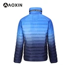 Men's Gradient Quilt Padding Jacket With Packable Hood