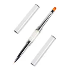 Two Use White Mental Handle #6 Oval-7mm Gel Liner Drawing Nail Art Brush