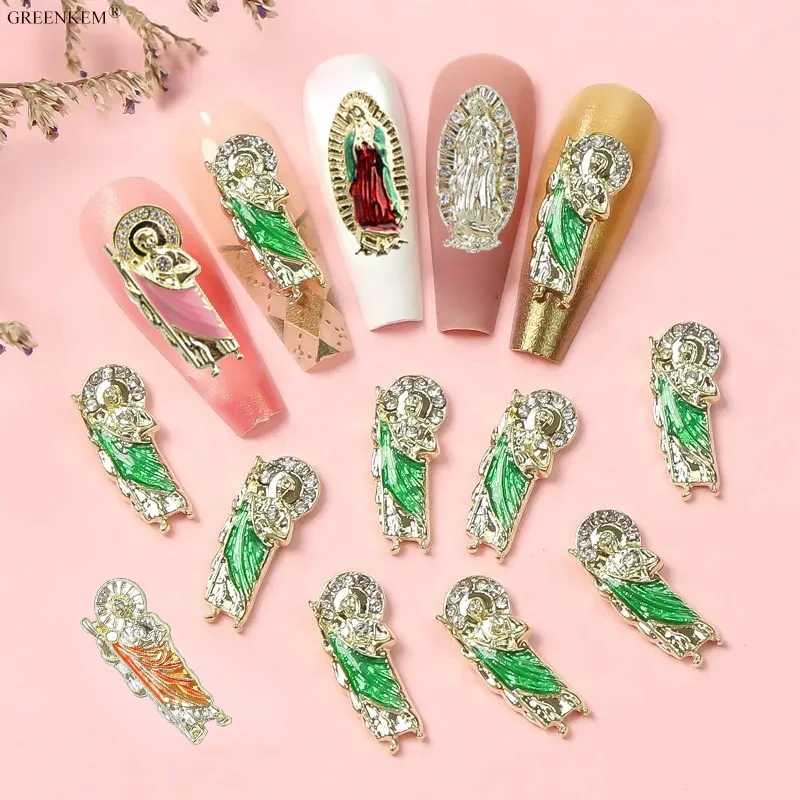 2022 New Products Virgin Mary 3D Nail Alloy Art Chinese Guanyin Buddha Painted Gold Silver Nail Charms
2022 New Products Virgin Mary 3D Nail Alloy Art Chinese Guanyin Buddha Painted Gold Silver Nail Charms
