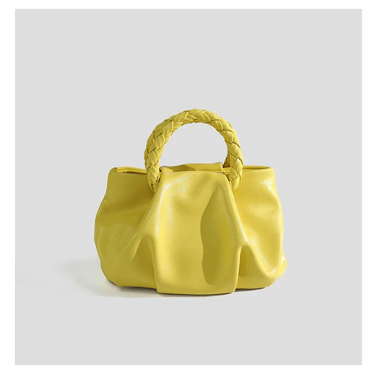 2021 new handbags America soft leather bags dumpling shape weave handle simple shoulder bag women fashion purses and hand bags, White, yellow, green, blue
2021 new handbags America soft leather bags dumpling shape weave handle simple shoulder bag women fashion purses and hand bags, White, yellow, green, blue