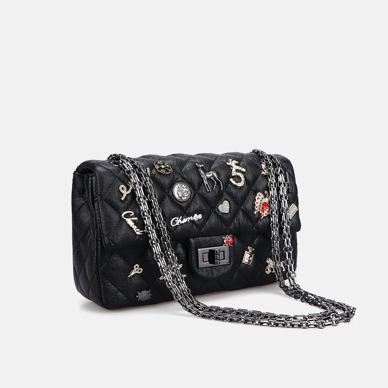 Woman's Bag 2021 rhombus chain purse fashion badge shoulder messenger bag luxury crossbody women handbags and purse famous brand, Colors
Woman's Bag 2021 rhombus chain purse fashion badge shoulder messenger bag luxury crossbody women handbags and purse famous brand, Colors