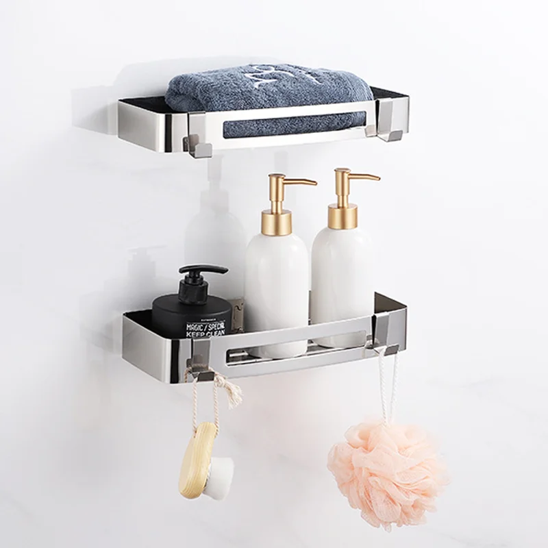Stainless steel wall mount shower shelf bathroom corner shelf with hooks bathroom storage shelf
Stainless steel wall mount shower shelf bathroom corner shelf with hooks bathroom storage shelf