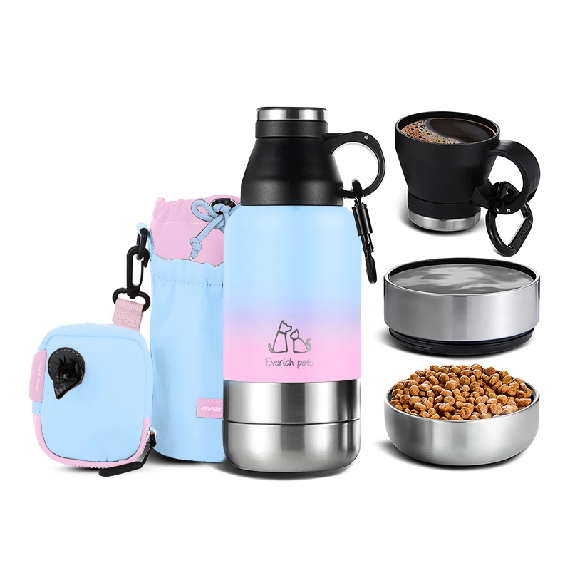 dog water bottle 3 in1 stainless steel vacuum insulated Pet Water Bottle Dispenser Portable Food container and Water Bowl
dog water bottle 3 in1 stainless steel vacuum insulated Pet Water Bottle Dispenser Portable Food container and Water Bowl