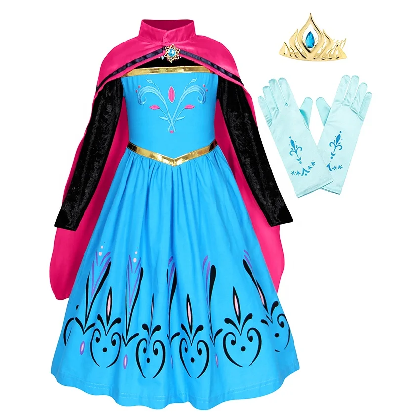 Crown Red Shawl Accessories Long Dress Pattern Dress Little Girl Cosplay Princess Anna Costume, Blue
Crown Red Shawl Accessories Long Dress Pattern Dress Little Girl Cosplay Princess Anna Costume, Blue