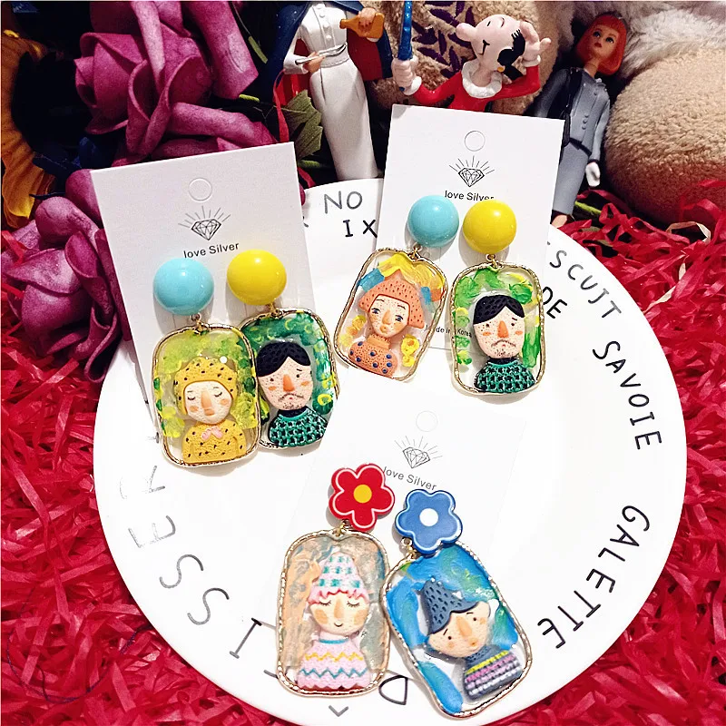 Ethnic Style Jewelry For Womans Indians Hand Painted Drop Earrings Funny Cartoon Stud Earring
Ethnic Style Jewelry For Womans Indians Hand Painted Drop Earrings Funny Cartoon Stud Earring