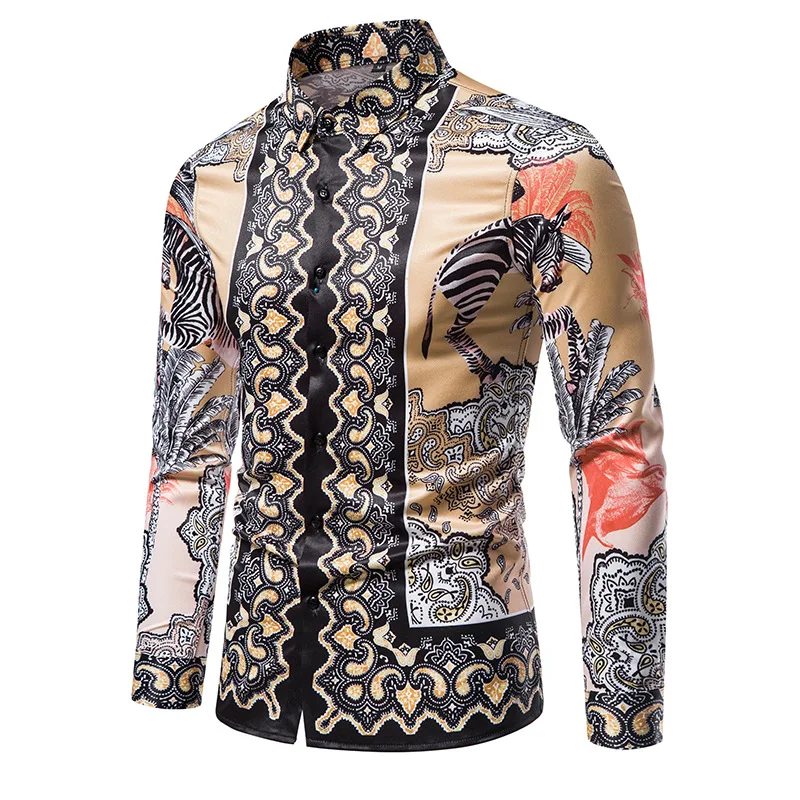 Men Luxury Royal Shirt High Quality Casual Slim Fit Blouse Shirt Long Sleeve Holiday Stylish Formal Tops Print Dress shirt
Men Luxury Royal Shirt High Quality Casual Slim Fit Blouse Shirt Long Sleeve Holiday Stylish Formal Tops Print Dress shirt