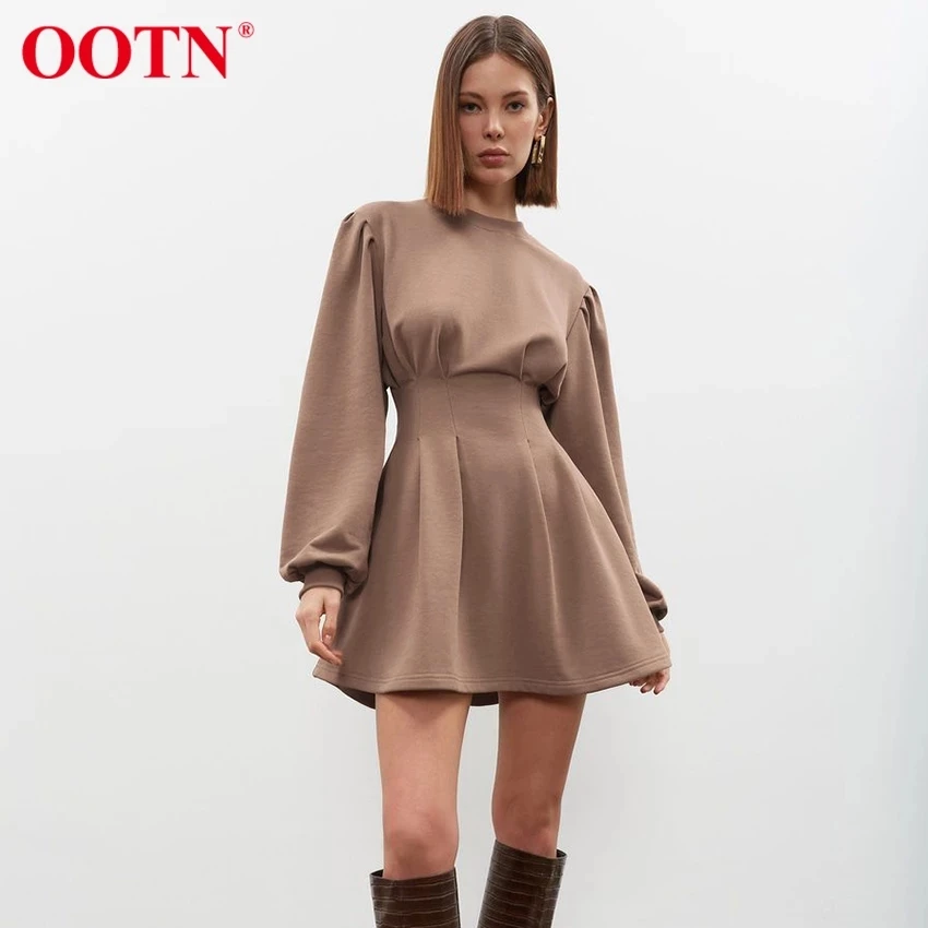 OOTN Tunic Dress Women A-Line Long Sleeve High Waist Zipper Female Clothing Slim Pleated Mini Dress Autumn O-Neck Brown Jersey
OOTN Tunic Dress Women A-Line Long Sleeve High Waist Zipper Female Clothing Slim Pleated Mini Dress Autumn O-Neck Brown Jersey