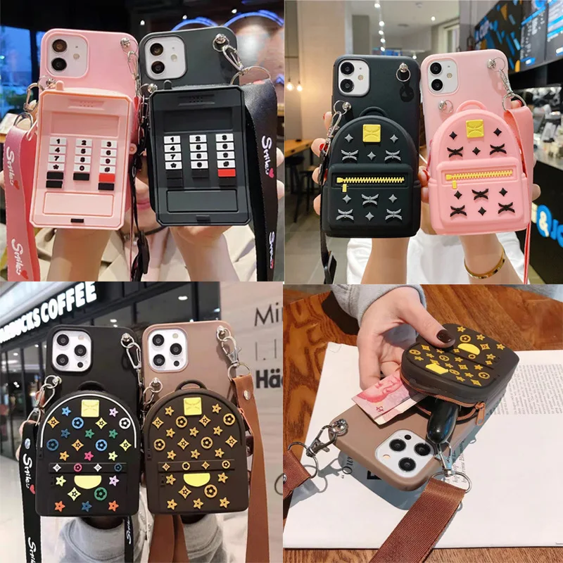 mobile covers silicon change pocket phone case for iPhone 11 with strap crossbody purse women wallet cases for iPhone 12 Pro
mobile covers silicon change pocket phone case for iPhone 11 with strap crossbody purse women wallet cases for iPhone 12 Pro
