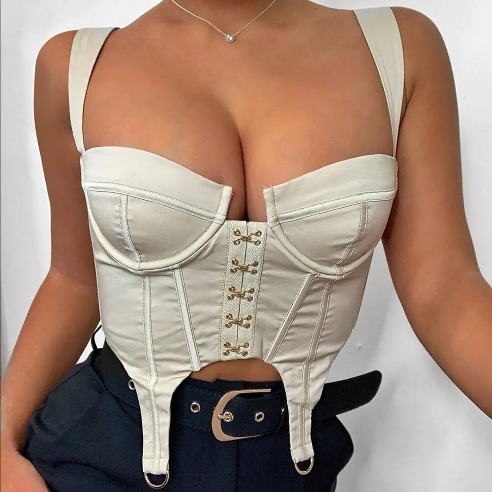 2021SS new arrival women vintage corset top women crop tops sexy women's tank tops, White/oem 
2021SS new arrival women vintage corset top women crop tops sexy women's tank tops, White/oem
