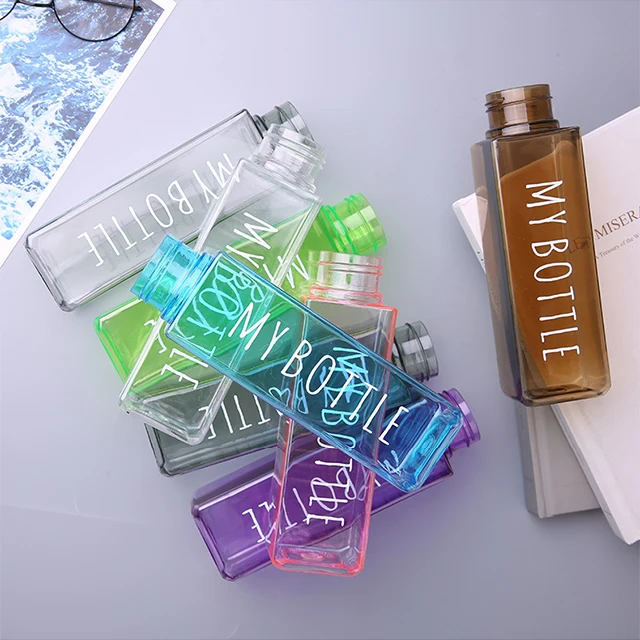 High quality plastic square water bottle BPA free portable transparent bottle, Green blue purple as photo,can be customized
High quality plastic square water bottle BPA free portable transparent bottle, Green blue purple as photo,can be customized
