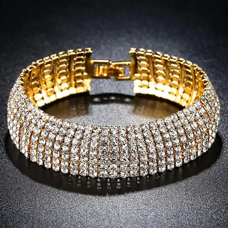 Wholesale Multi Layered Wide Diamond Buckle Rhinestone Tennis Bracelet High Quality
Wholesale Multi Layered Wide Diamond Buckle Rhinestone Tennis Bracelet High Quality